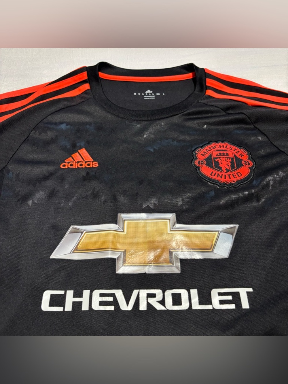 Adidas Manchester United Anthony Martial 2015/16 Soccer Jersey | Black | Medium - Picture 2 of 8